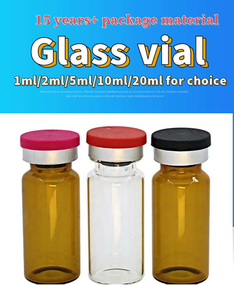 Brown 20ml Medical Glass Vial Neutral Borosilicate Glass Bottle For Injection