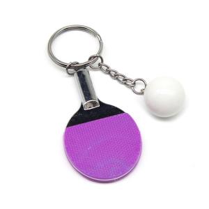 Wholesale Charms 3d Metal Personalized Keychain Gifts Table Tennis Ball Keychain from china suppliers