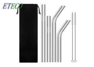 Wholesale FDA Reusable Metal Straws Short , 8.5&quot; Stainless Steel Reusable Drinking Straws from china suppliers