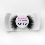 Lightweight Mink Fluffy Lashes , Natural Black Color Luxury 3D Mink Lashes