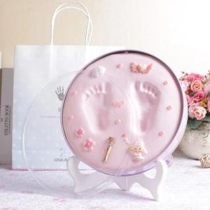 Wholesale Home Decoration Baby Keepsake Tin Box For Kids Hand / Footprint Frame from china suppliers