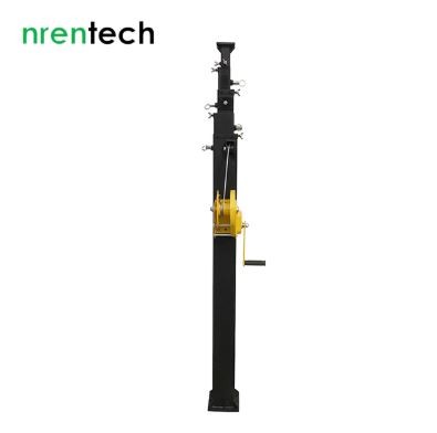 10m galvanized manual crank telescopic mast-steel telescopic mast-manual telescoping mast for light tower NR-G2750-10000