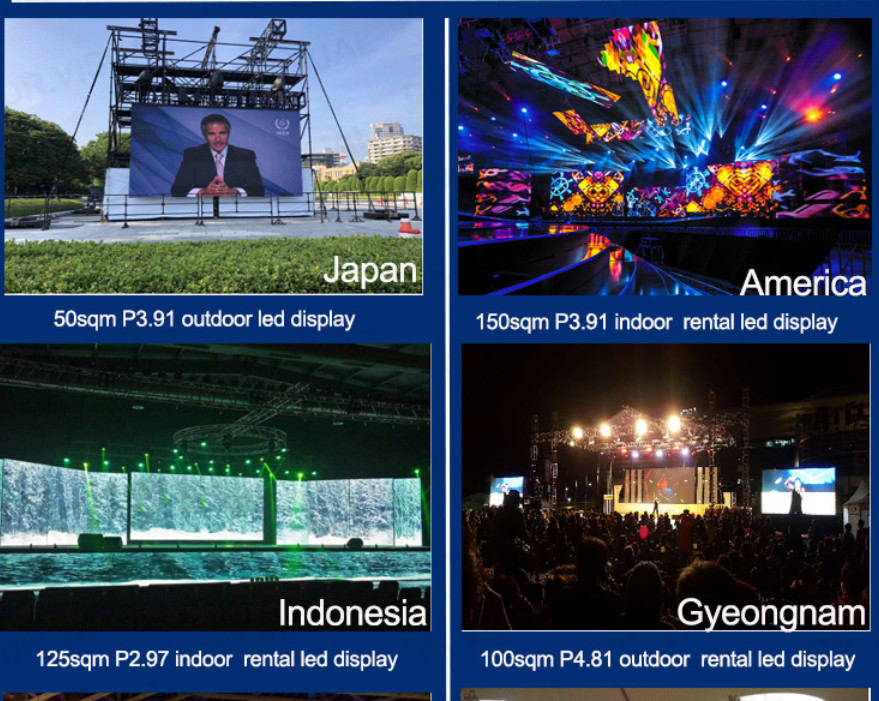 500x500mm Rental Led Display Indoor Outdoor P2.97