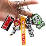 Soft Rubber PVC Keychain 2d/3d Silicone Keyring Customized