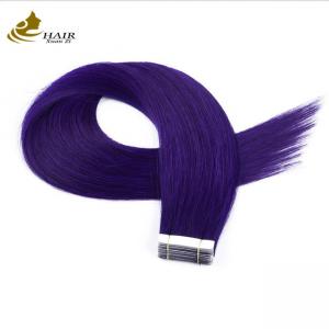 Wholesale Brazilian Double Drawn Tape In Hair Extensions 30 Inch Purple from china suppliers