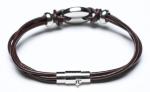Leather Bracelet, Stainless Steel Clasp