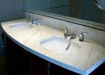 Elegant Beige Marble Stone Countertops 124 MPa Compressive Strength