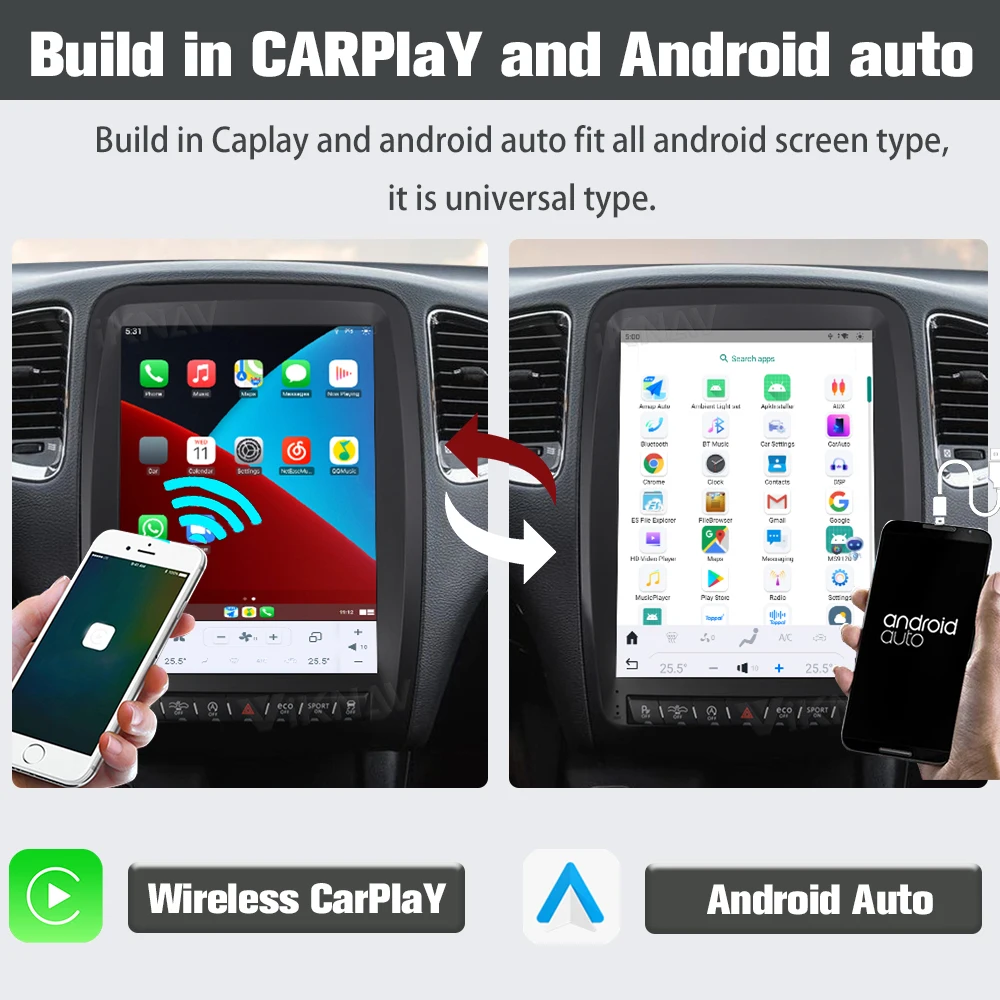2014-2016 Durango Dodge Android Radio GPS Navigator Carplay Touch Screen