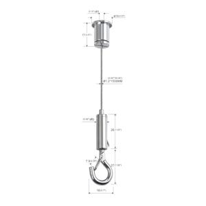 Wholesale Brass Stainless Steel Wire Snap Hook Cable Hanging System For Lighting Hanging from china suppliers