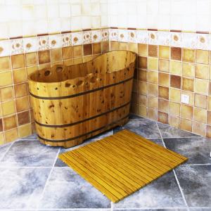 China Customized WPC Wood Shower Floor WPC Bathroom Decking 60cm x 40cm on sale
