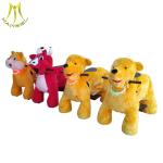 Hansel wholesale electric plush animal scooter with musical and led light