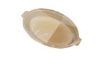 Stripped Round Oval Disposable Plastic Lunch Box Custom With Lid