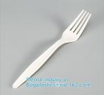 wholesale Biodegradable cPLA plastic white cutlery set,Eco-friendly Disposable