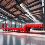 CIMC 4 Axles Customized Professional Wide Load Low Bed Semi-trailer