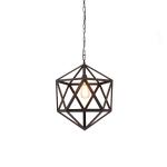 ECOBRT Industrial Polyhedron Pendant Light Vintage Pendant Lighting Antique