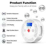 Tuya Wifi Carbon Monoxide Detector Smart Air Quality Monitor CO Sound Light