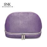 Wholesale Portable Beautiful Pink PU Shell Shape Make Up Cosmetic Bag