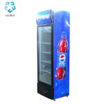 Coca-Cola Pepsi glass display cabinet door gold series vertical refrigerated