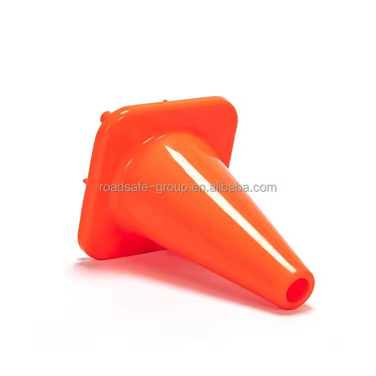 45cm PVC Orange Road Cones 0.9kg Reflective Red Safety Cones