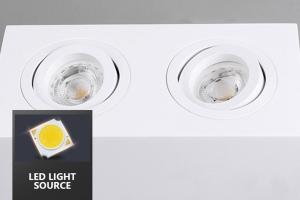 Wholesale Hotel Surface Mounted Downlight Square Pure Aluminium Ceiling Lights IP20 from china suppliers