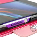 pu leather mobile phone case for sony xperia Z1,various colors available