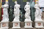 Outdoor garden marble stone statues four season marble sculpture stone carvings