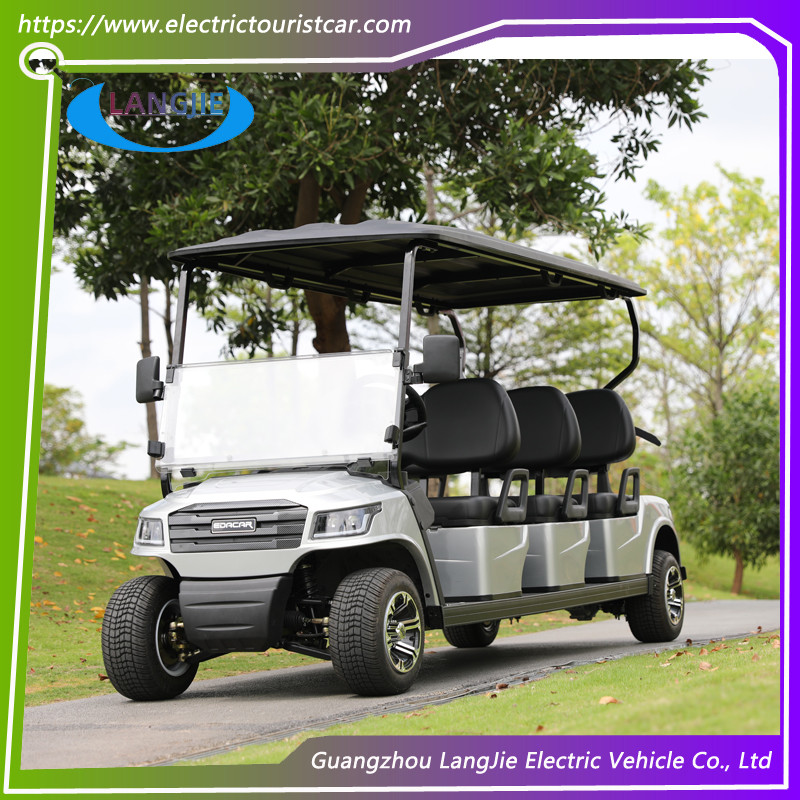 Lead Acid Dry Battery Powered Club Golf Carts White Electric Car Golf Cart 6 Seats