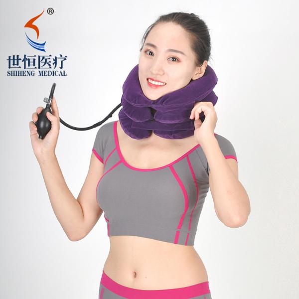 Inflatable cervical pillow red/purple/blue/blue color neck collar soft universal
