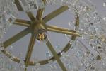 Modern Marignan Tiered Rectangular Chandelier 152cm Flawless Brass Finish