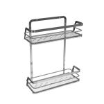 Metal Bathroom Organizer Suction Cup Iron Wire Rack Stainless Steel No Drilling