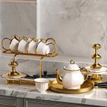 European Luxury Style Ceramic Tea Cup Set for Home and Office Coffee Aficionados