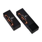 Lightweight Black Eyewear Drawer Box Packaging Sunglasses Foldable Kraft Paper