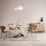 OEM Round Contemporary Marble Dining Table 1.35M Formaldehyde Free