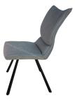 Fabric Shell Upholstered Restaurant Dining Chairs Polyester Material Wear Proof