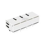 LPJ48001AZNL-2 10/100 Base-T Tab Up Green/Green LED 1x4 Port Filter Connector
