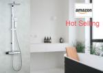 Dual Handle Thermostatic Bathroom Shower Systems Floor Stand High Strength