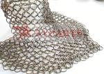 Decorative Stainless Steel Metal Chain Mail Ring Mesh For Partition Curtain Wall