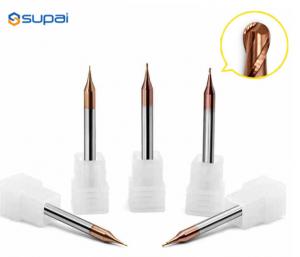 China Micro Diameter 55 Corner Radius 2 Flute DLC Coating End Mill Cutter For Copper on sale