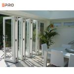 Residential House Aluminum Folding Doors With Retractable Screen American