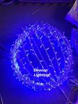 christmas mall decoration hanging led foldable ball lights