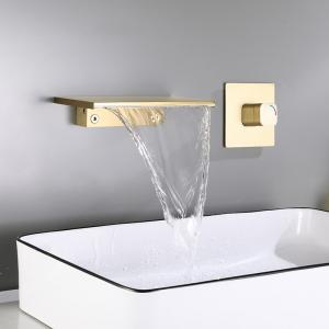 Wholesale Bathtub Sink Wide Waterfall Spout Bathroom Faucet Wall Mount OEM from china suppliers