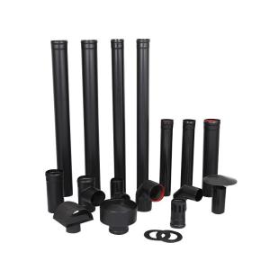 Wholesale Black Powder Coating Angled Flue For Wood Burner Fireplace 0.5 Mm Thickness from china suppliers