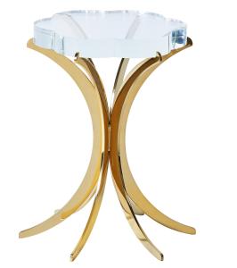 Wholesale Crystal Round Living Room Marble Coffee Table Golden Stainless Steel from china suppliers