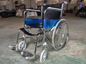 Wholesale Surgical Care Folding Steel Wheelchair With Solid Castor from china suppliers