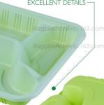 Disposable corn starch plates biodegradable corn starch food container,