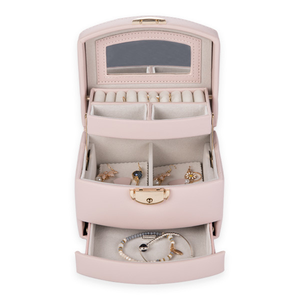 Leather Display Gift Box With Handle , Square Shape Watch Storage Case