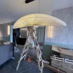 Minimalist Cloth Led Pendant Lights Designer Sailboat Ceiling Hanging Lamps(WH