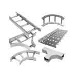 Galvanized Steel Cable Ladder Tray Silver Finish Wall Mounted Weather Resistant