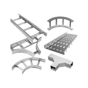 Wholesale Galvanized Steel Cable Ladder Tray Silver Finish Wall Mounted Weather Resistant from china suppliers