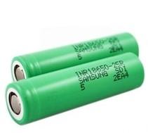 High drain li-ion battery 18650 3.7V 2500mah INR18650 samsung 25R 35A discharge/ Samsung-25R 18650 lithium ion Battery